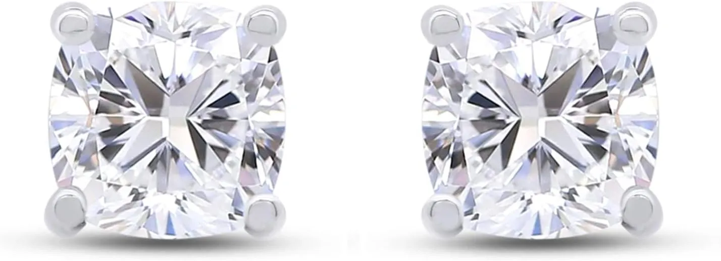 1-3ct Moissanite Stud Earrings for Women, D Color VVS1 Clarity Solitaire Moissanite Earrings 18K Gold Plated S925 Sterling Silver Classic Moissanite Jewelry Gifts for Women Mom Wife