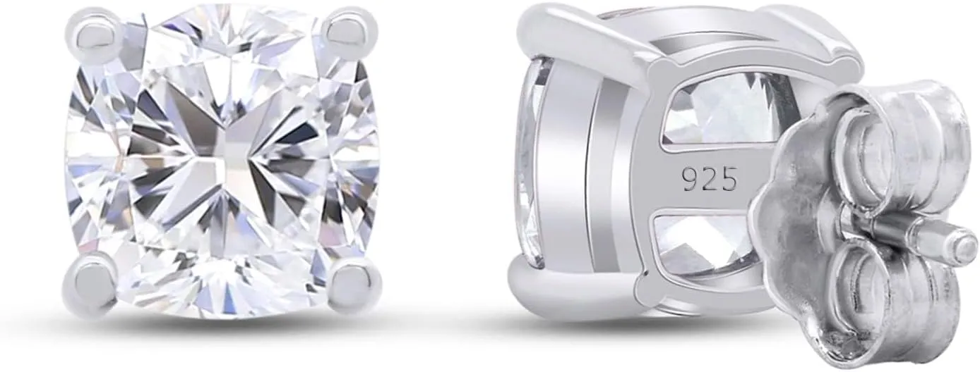 1-3ct Moissanite Stud Earrings for Women, D Color VVS1 Clarity Solitaire Moissanite Earrings 18K Gold Plated S925 Sterling Silver Classic Moissanite Jewelry Gifts for Women Mom Wife