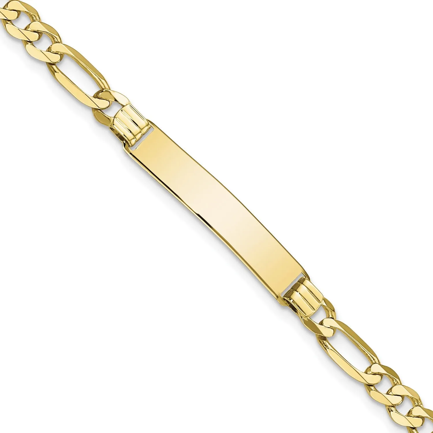 10KT Yellow Gold 8&quot; 6.28MM ID Figaro Bracelet