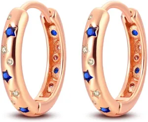14K Gold Huggie Earrings Plated 925 Sterling Silver Earrings for Women Cubic Zirconia Hypoallergenic Hoop Earrings Fashion Jewelry for Women