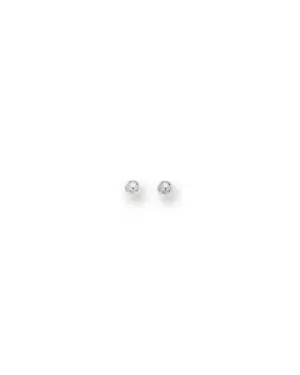 14K White Gold 4 mm Ball Stud Earrings