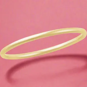 14K Yellow 4 mm Bangle 7 1/2" Bracelet