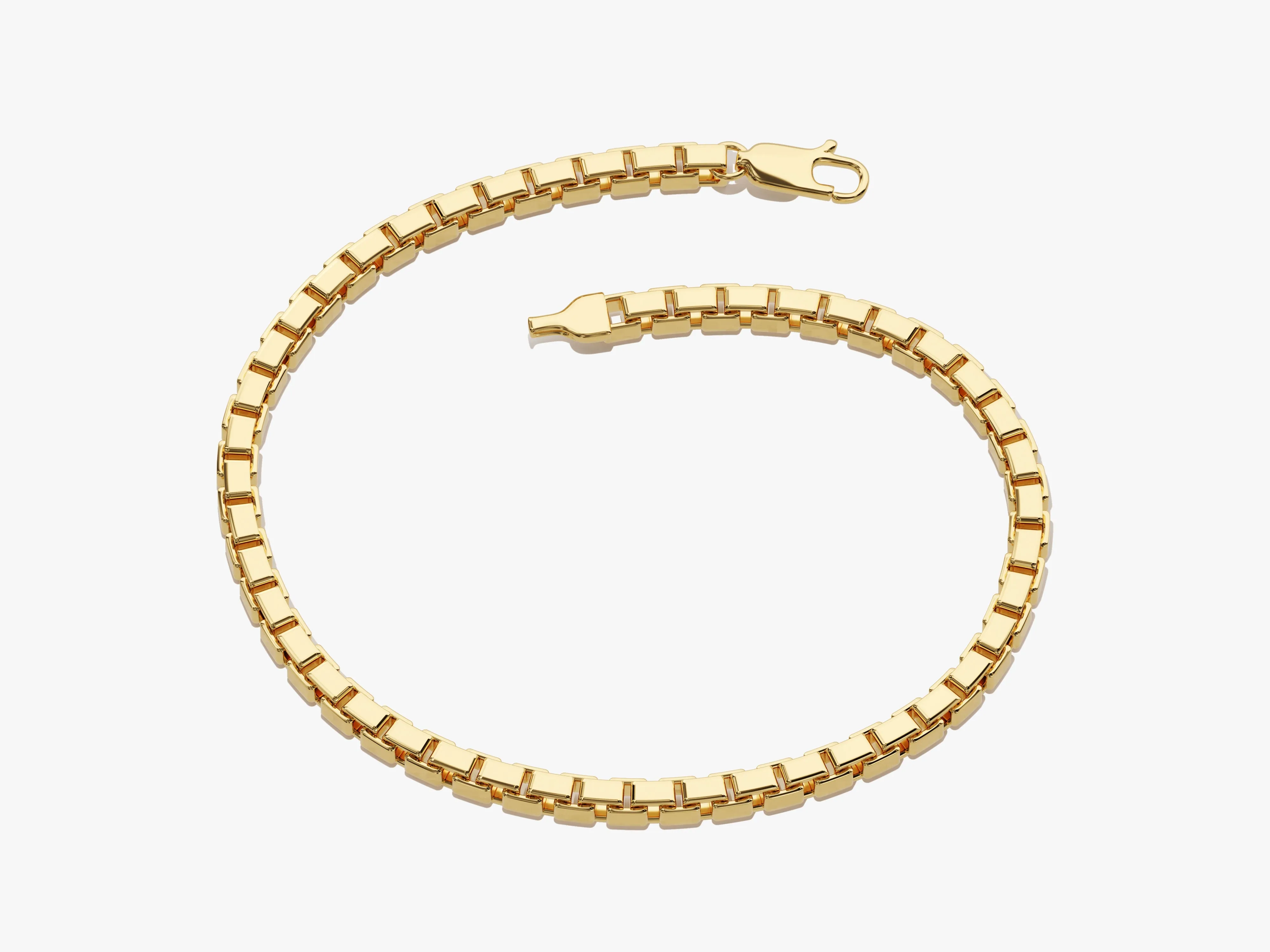 14k Yellow Gold 2.0mm Box Chain Bracelet