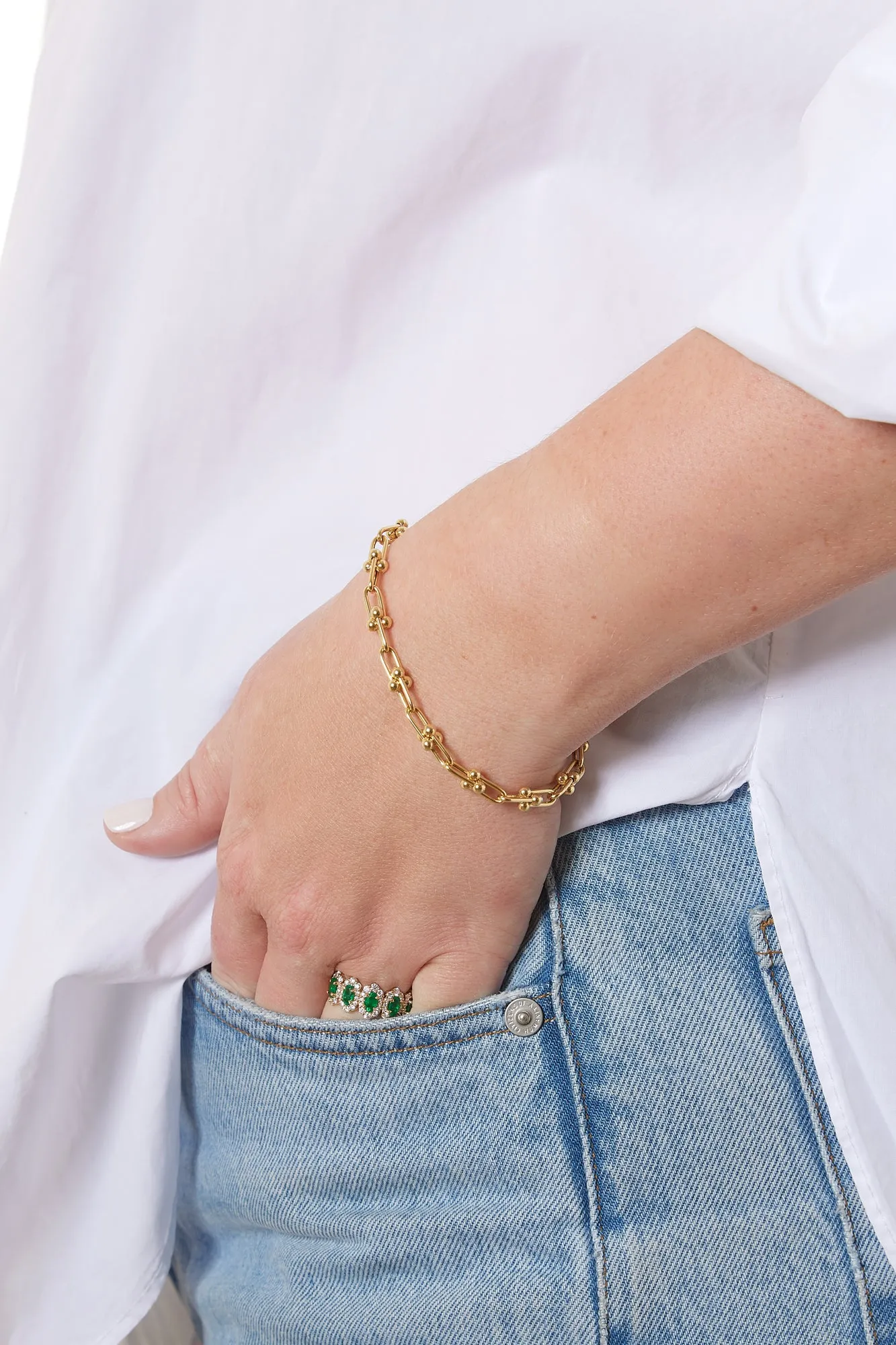 14KY Hardware Link Bracelet
