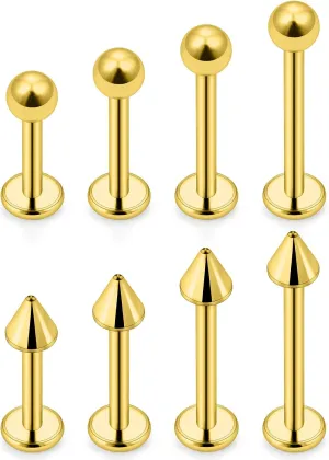 16G Lip Rings Surgical Steel Snake Bite Jewelry Labret Jewelry Monroe Lip Barbell Ring Tragus Helix Piercing Jewelry for Women Men 6mm/8mm/10mm/12mm