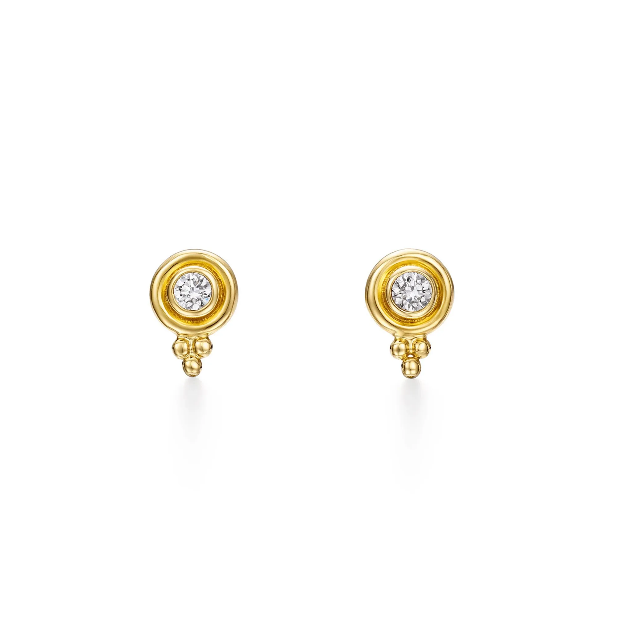 18K Classic Diamond Earrings