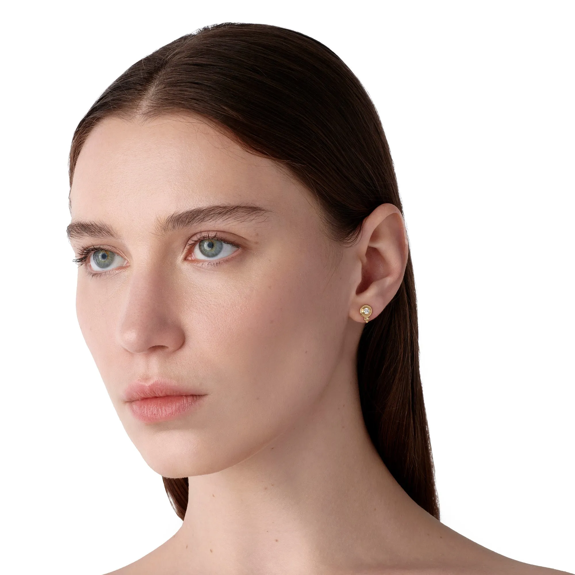 18K Classic Diamond Earrings