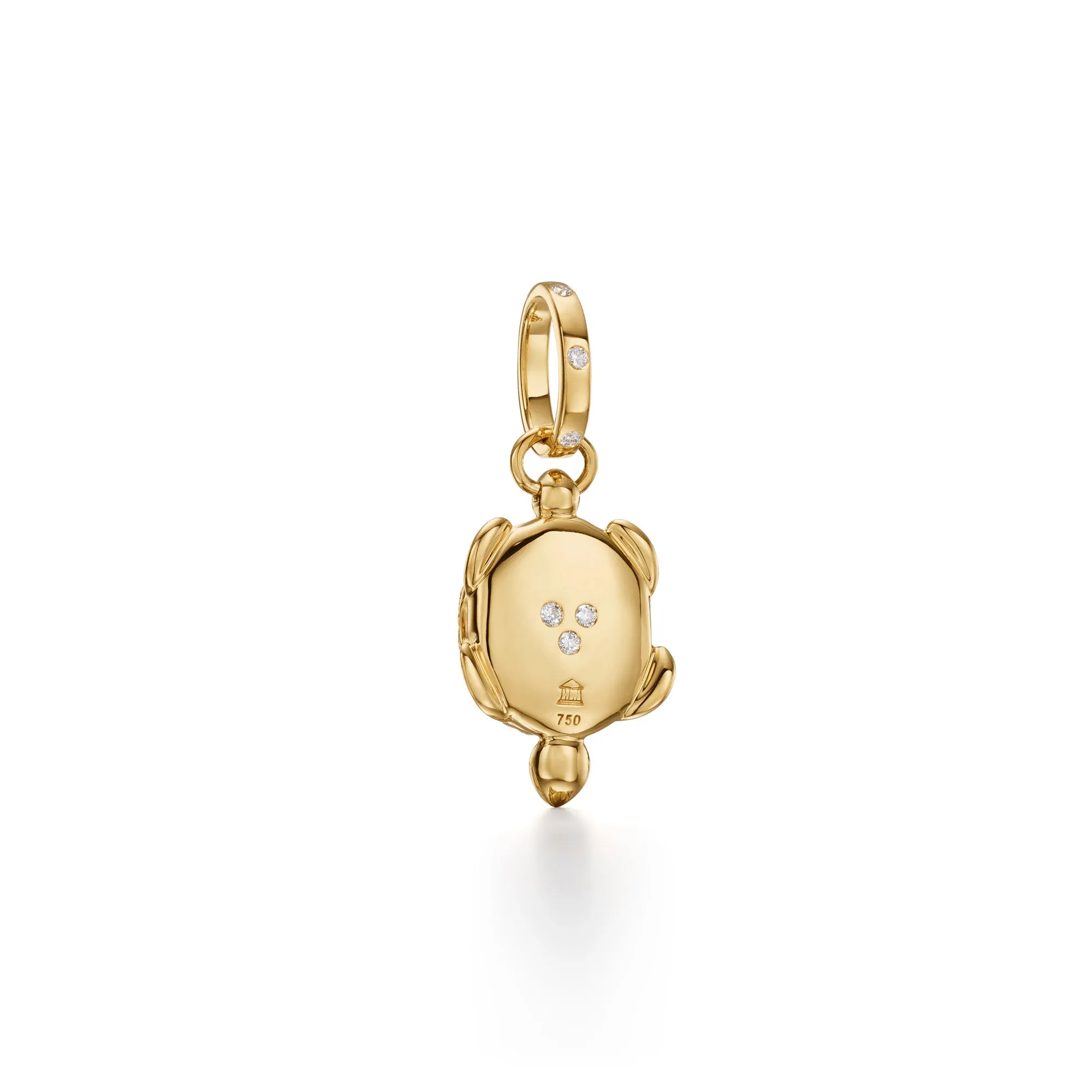 18K Emerald Pavé Turtle Locket