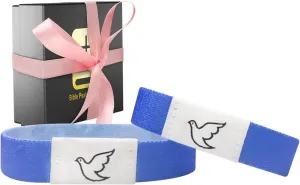 2 Pcs Bible Verse Bracelets,Daily Bible Verse Bracelet Christian Bracelet for Men Women Wearable Bible Bracelet Christian Gifts for Women,Comes with Favors Box Ribbon Bow(Blue)