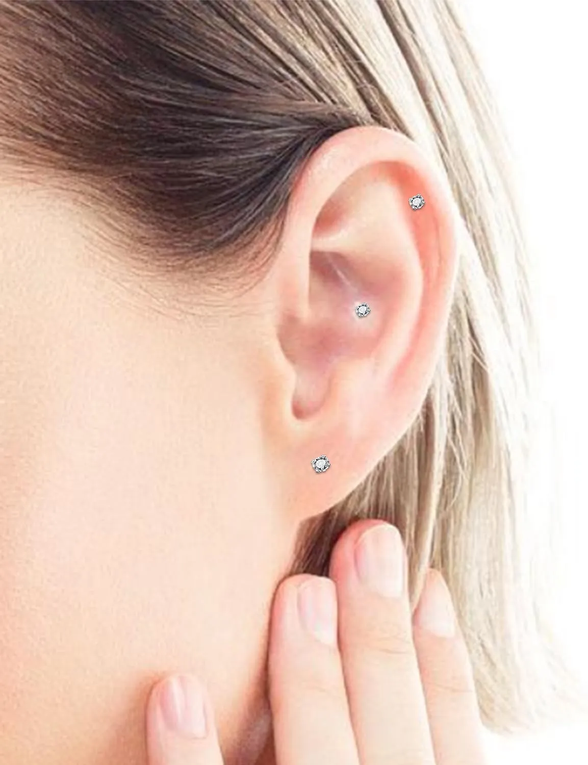20G 18G 16G 14G ASTM F136 Titanium Surgical Steel Internal Thread Flat Back Earrings Lip Rings Labret Medusa Helix Tragus Cartilage Earring stud Piercing Jewelry for Women Men Silver Gold