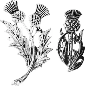 2pcs Thistle Brooch Badge for Women Bouquet Pins Costume Jewelry Birthday Pins for Women Wedding Brooch Pin Wedding Jewelry for Women Safety Pin for Clothes Flower Pin