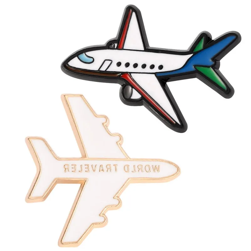 3D Three-dimensional Aircraft Shape Brooch Creative Space Fighter Alloy Model Badge Clothes Backpack Accessories