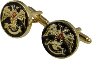 4031908 Scottish Rite Cuff Links 32nd Degree Wings Down Double Eagle Cufflinks 32 Freemason Masonic Freemasonry