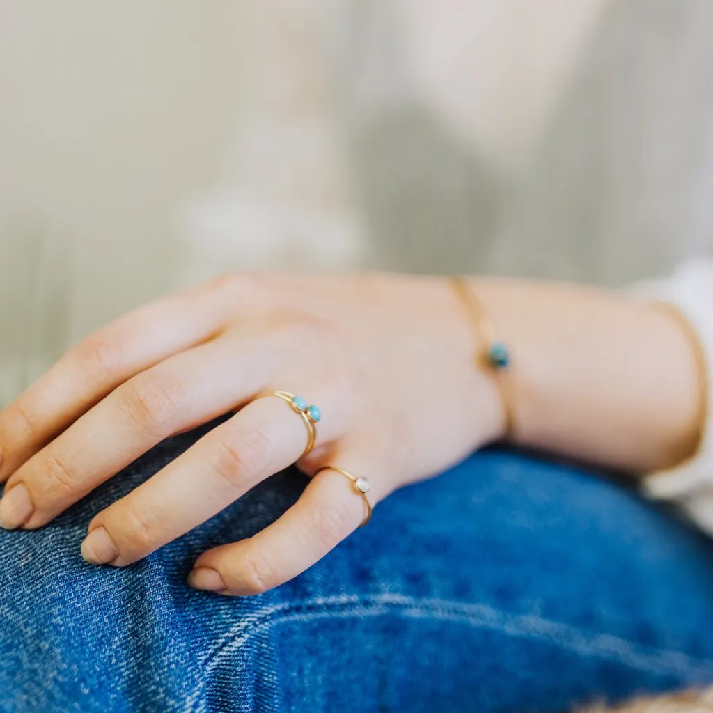 4mm-Dainty Stone Stacking Ring