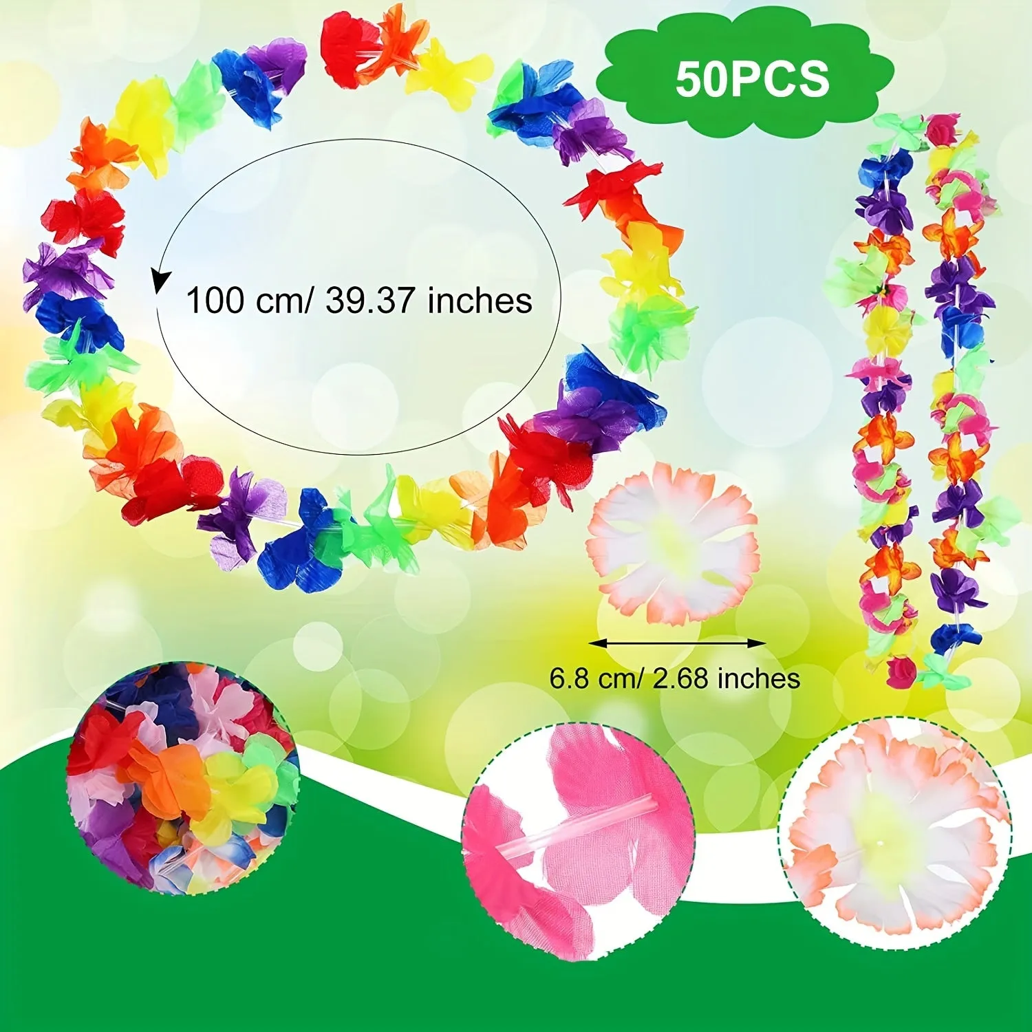50 Hawaiian Leis for Luauthemed Parties and Events