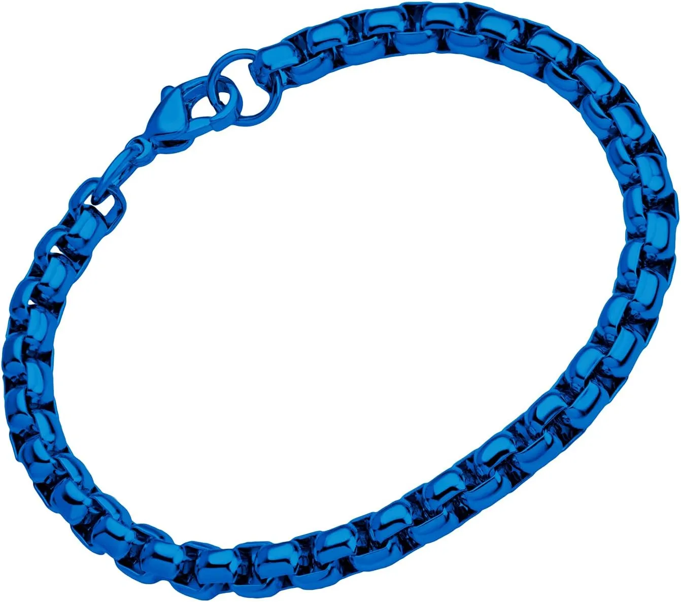 555Jewelry 5mm Stainless Steel Box Chain Bracelet for Men & Women, 6.5 to 9 Inch