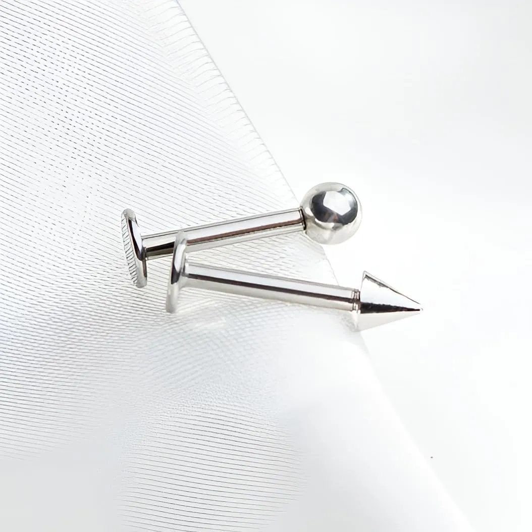 6 PCS Steel Mix 16G 316L Stainless Steel 3mm Ball Lip Tragus lip piercing Barbell Ring Body Piercing Jewelry Kit Bar Length 6/8/10 mm Cheek Tongue Rings Barbell Cheek Piercing Jewelry