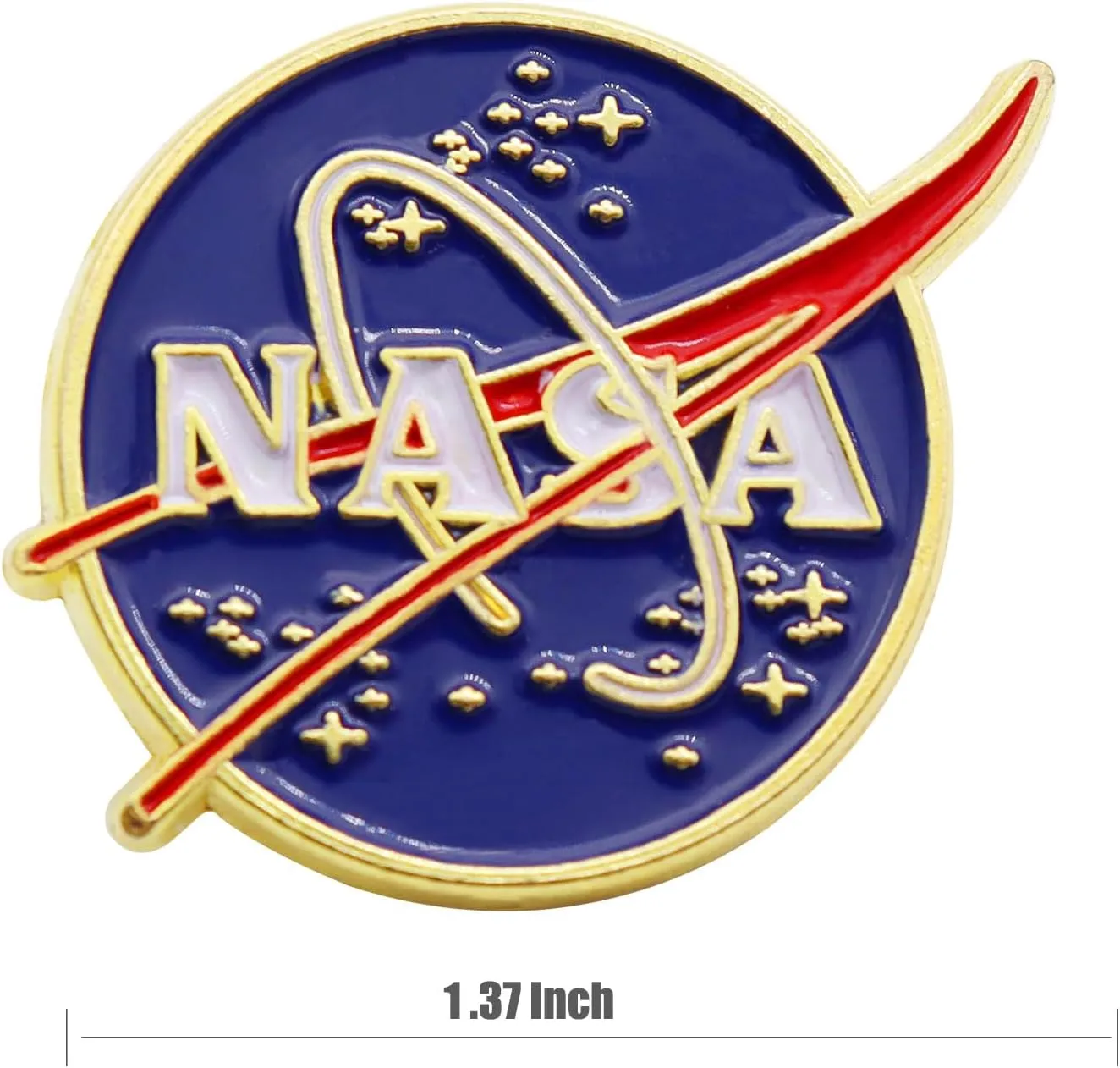 6/12/50/100 Pcs National Aeronautics and Space Administration NASA Space Lapel Pins Bulk Enamel 1"