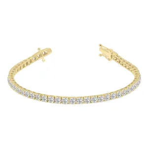 7ct tw LAB GROWN Diamond Bracelet in 14kt Yellow gold