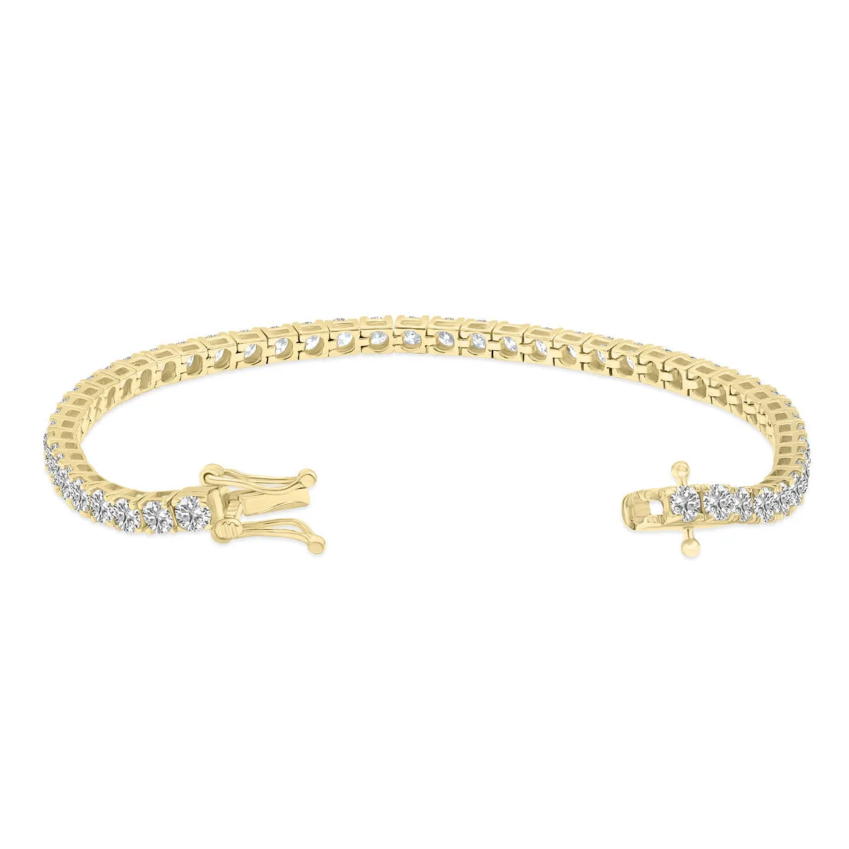 7ct tw LAB GROWN Diamond Bracelet in 14kt Yellow gold