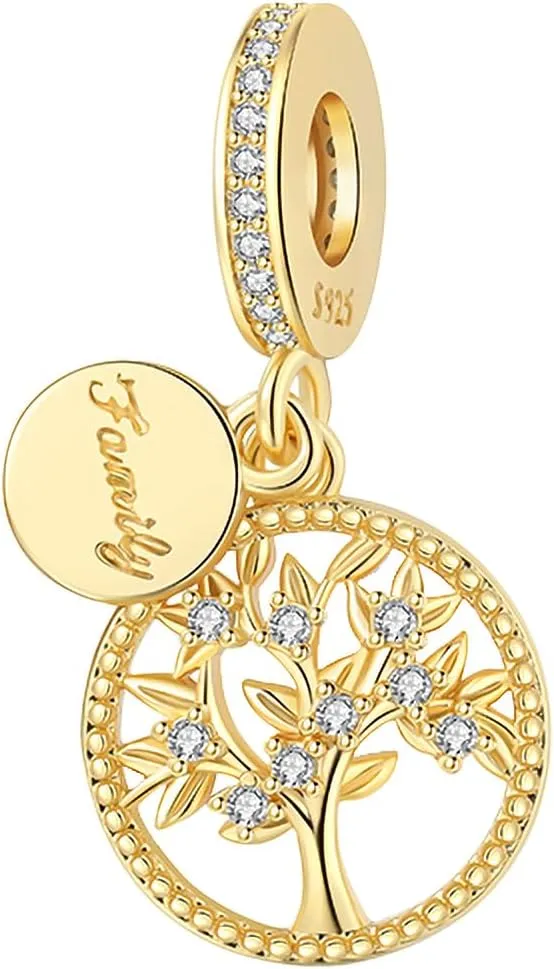 925 Sterling Silver Charms fits Bracelets and Necklace Pendant Bead Charms Jewelry Gift for Women Family Friends