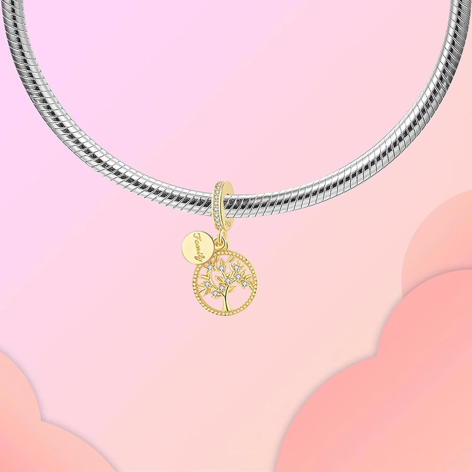 925 Sterling Silver Charms fits Bracelets and Necklace Pendant Bead Charms Jewelry Gift for Women Family Friends