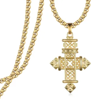 925 Sterling Silver Cross Necklace for Men Women Religious Amulets Jewelry Gifts
