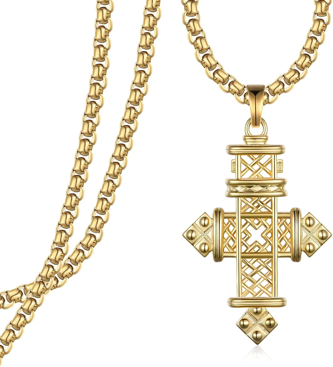 925 Sterling Silver Cross Necklace for Men Women Religious Amulets Jewelry Gifts