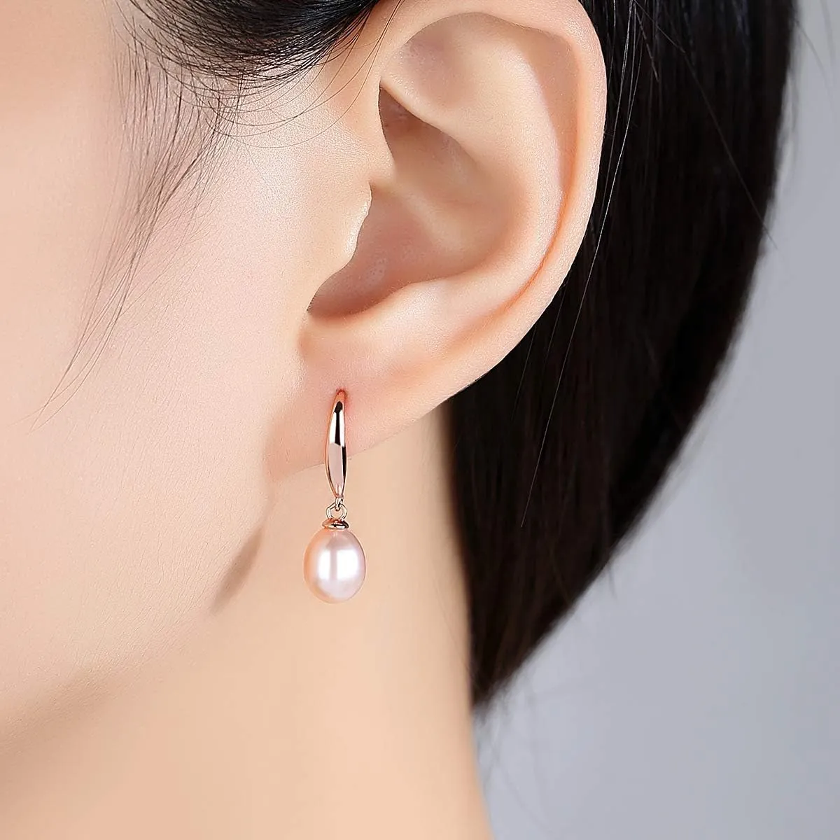 925 Sterling Silver Handpicked AAA  Quality Freshwater Cultured Pearl Earrings for Women, Classic S925 Fishhook Drop Dangle Ear Hook With Gift Box