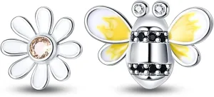925 Sterling Silver Luminous Hoop Earrings for Women - Colorful Cubic Zirconia, Hypoallergenic, Glow in the Dark