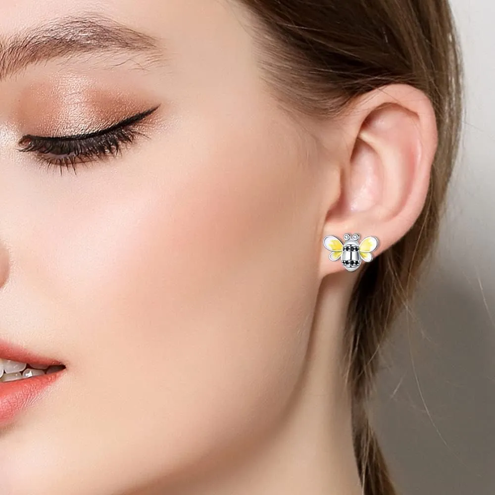 925 Sterling Silver Luminous Hoop Earrings for Women - Colorful Cubic Zirconia, Hypoallergenic, Glow in the Dark