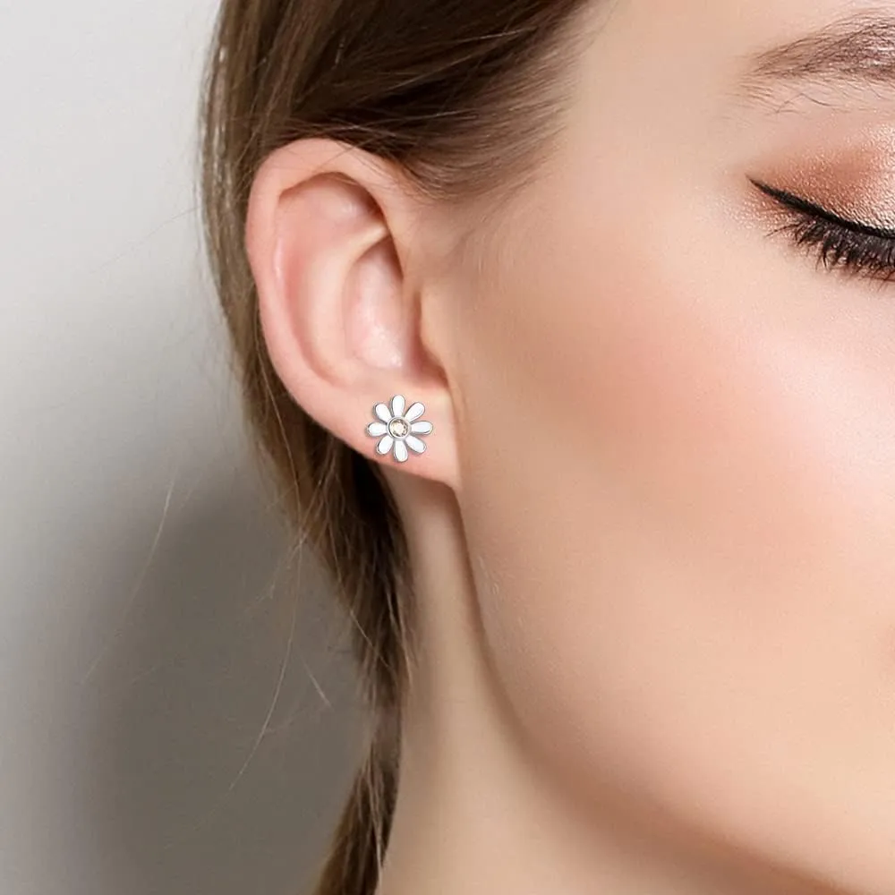 925 Sterling Silver Luminous Hoop Earrings for Women - Colorful Cubic Zirconia, Hypoallergenic, Glow in the Dark