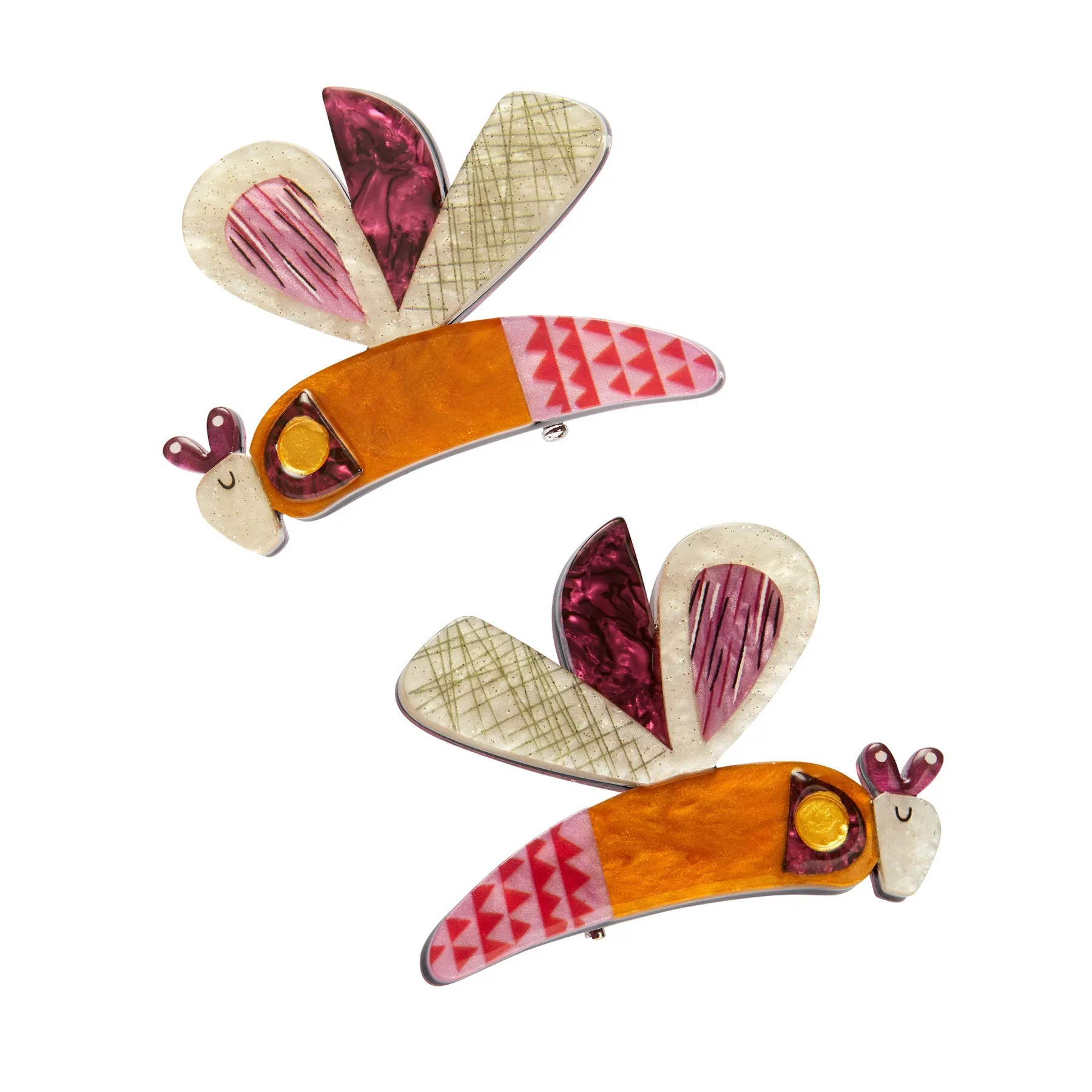 A Dragonfly Named Buzz Hair Clip Set by Erstwilder