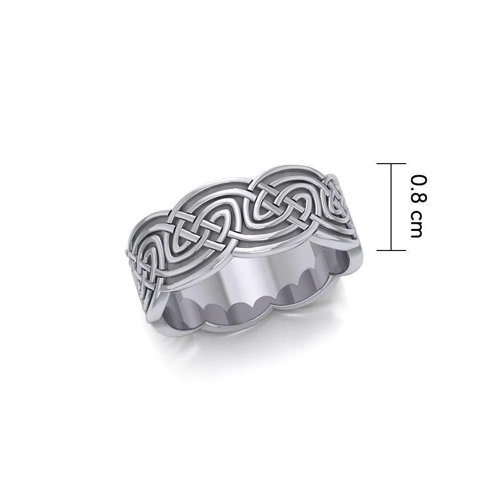 A touch of eternity ~ Celtic Knotwork Sterling Silver Ring TR359