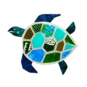 A Turtle Named Groan Brooch by Erstwilder