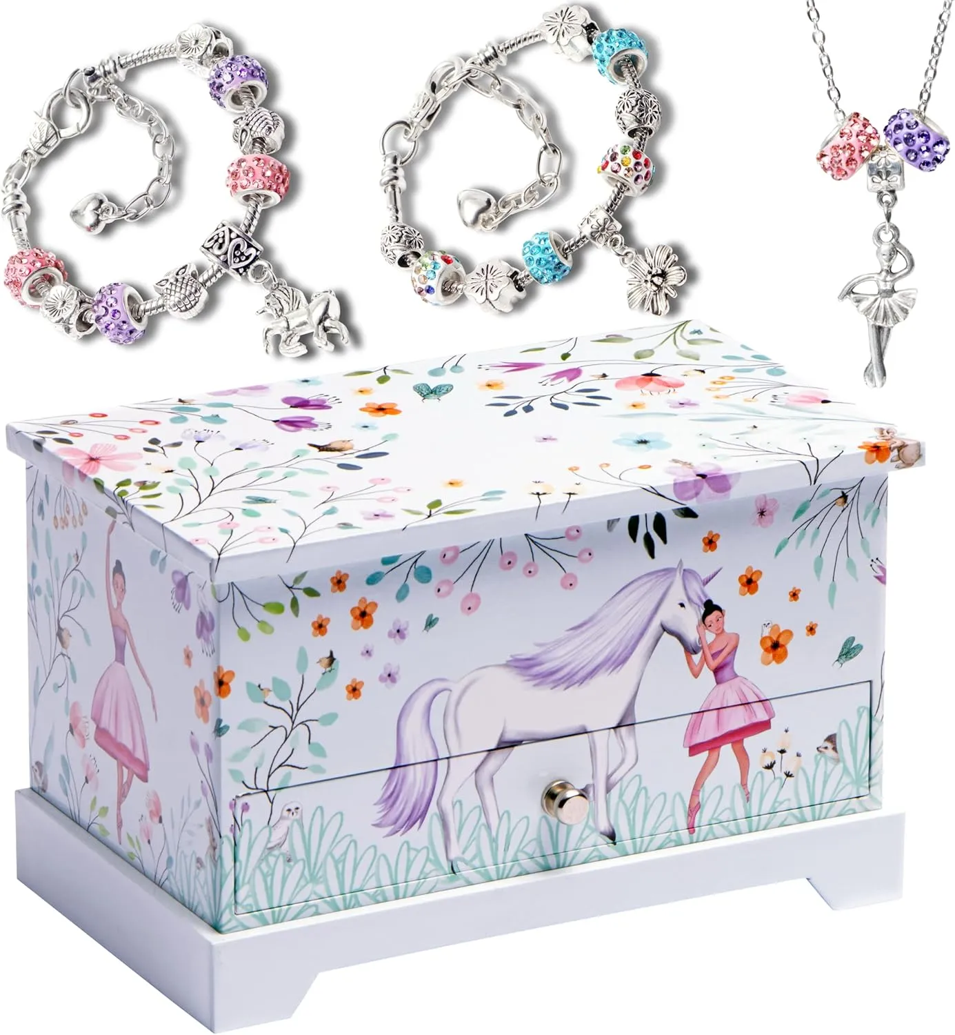 ABI   OLIE Kids Jewelry Box for Girls & Little Girls Jewelry Box - Music Box - Unicorn Toy Gifts
