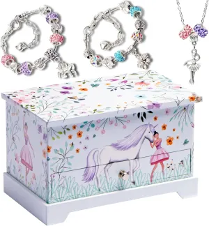 ABI   OLIE Kids Jewelry Box for Girls & Little Girls Jewelry Box - Music Box - Unicorn Toy Gifts