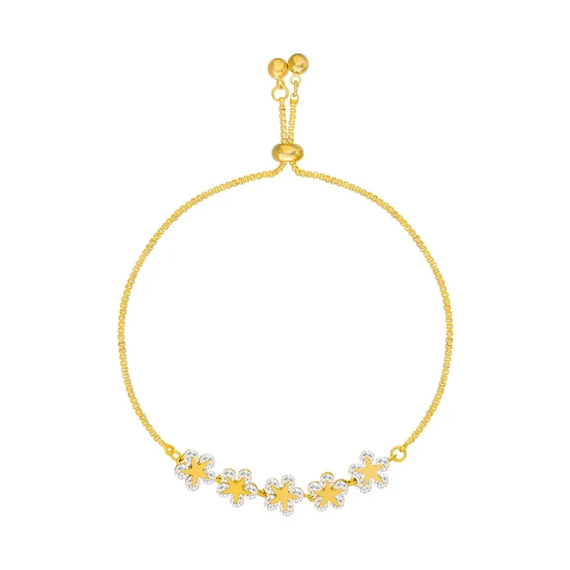 Adjustable Gold Charm Bracelet