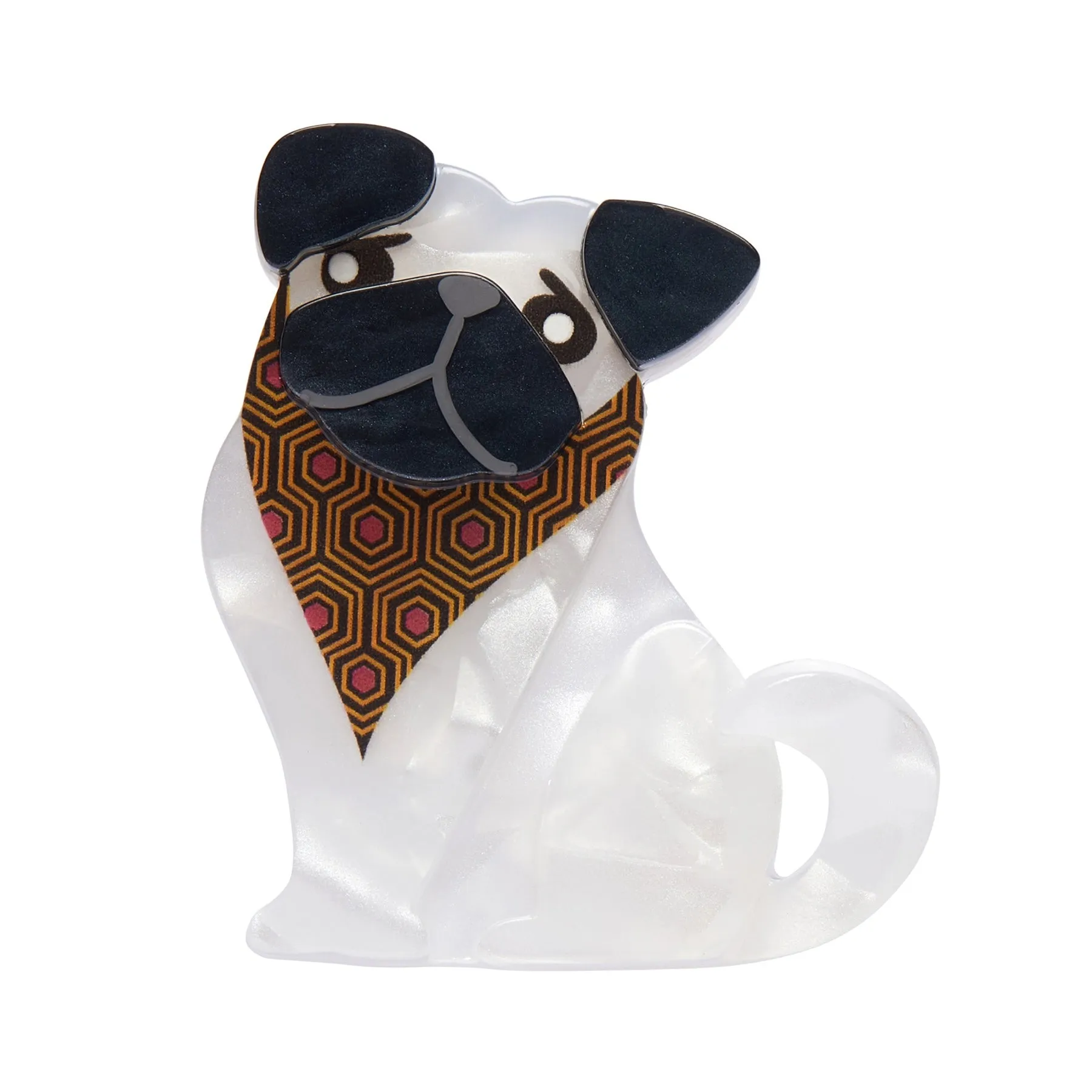 Adoring Polly Pug Mini Brooch by Erstwilder