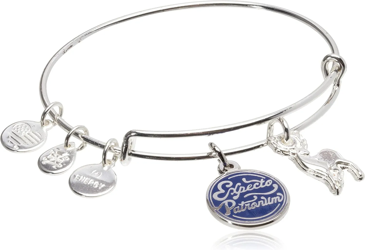 Alex and Ani Collaborations Harry Potter Duo Charms Expandable Bangle for Women, Shiny Finish, 2 to 3.5 in
