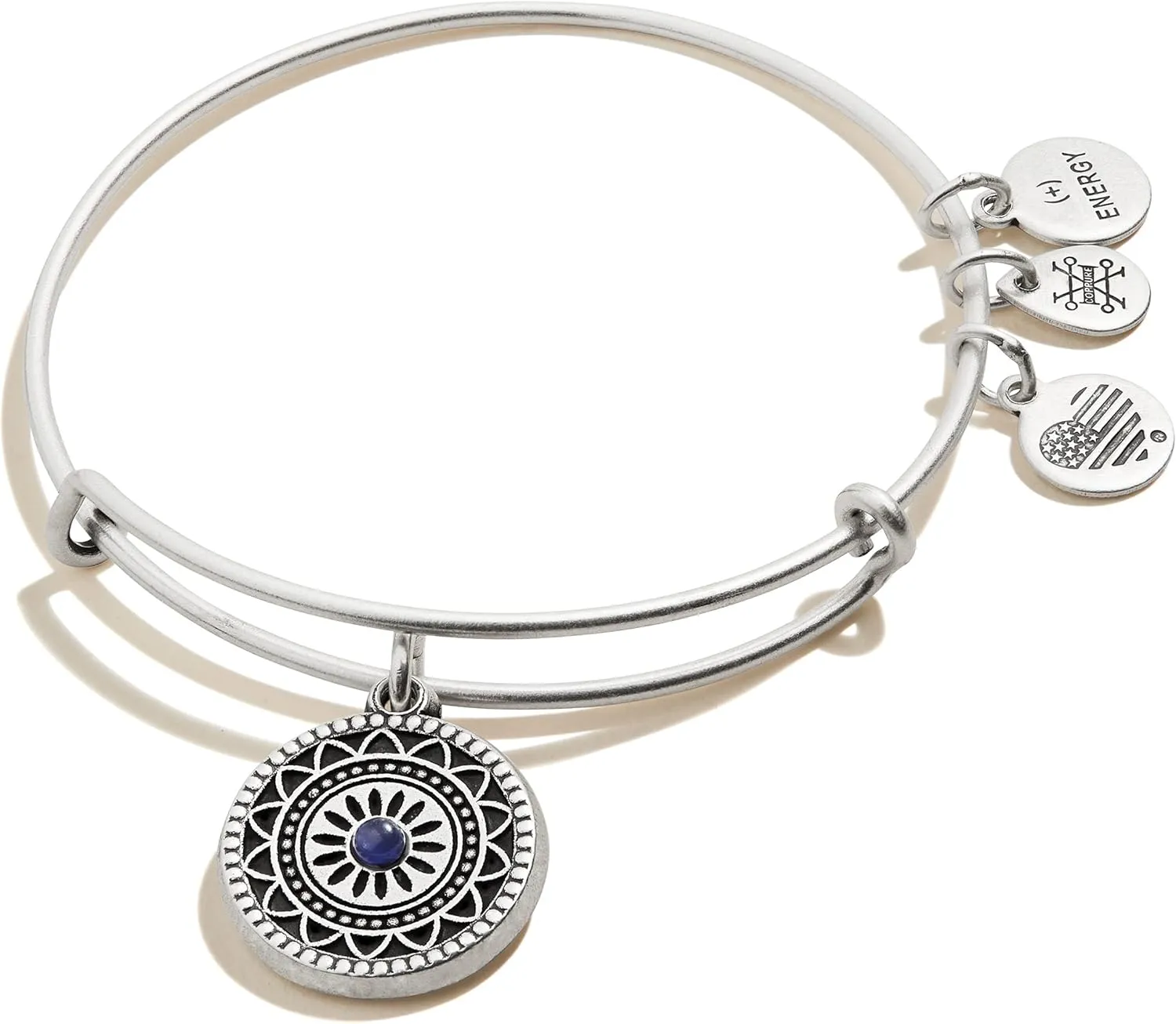 Alex and ANI Path of Symbols Expandable Bangle for Women, New Day Charm, Rafaelian Finish, 2 to 3.5 in