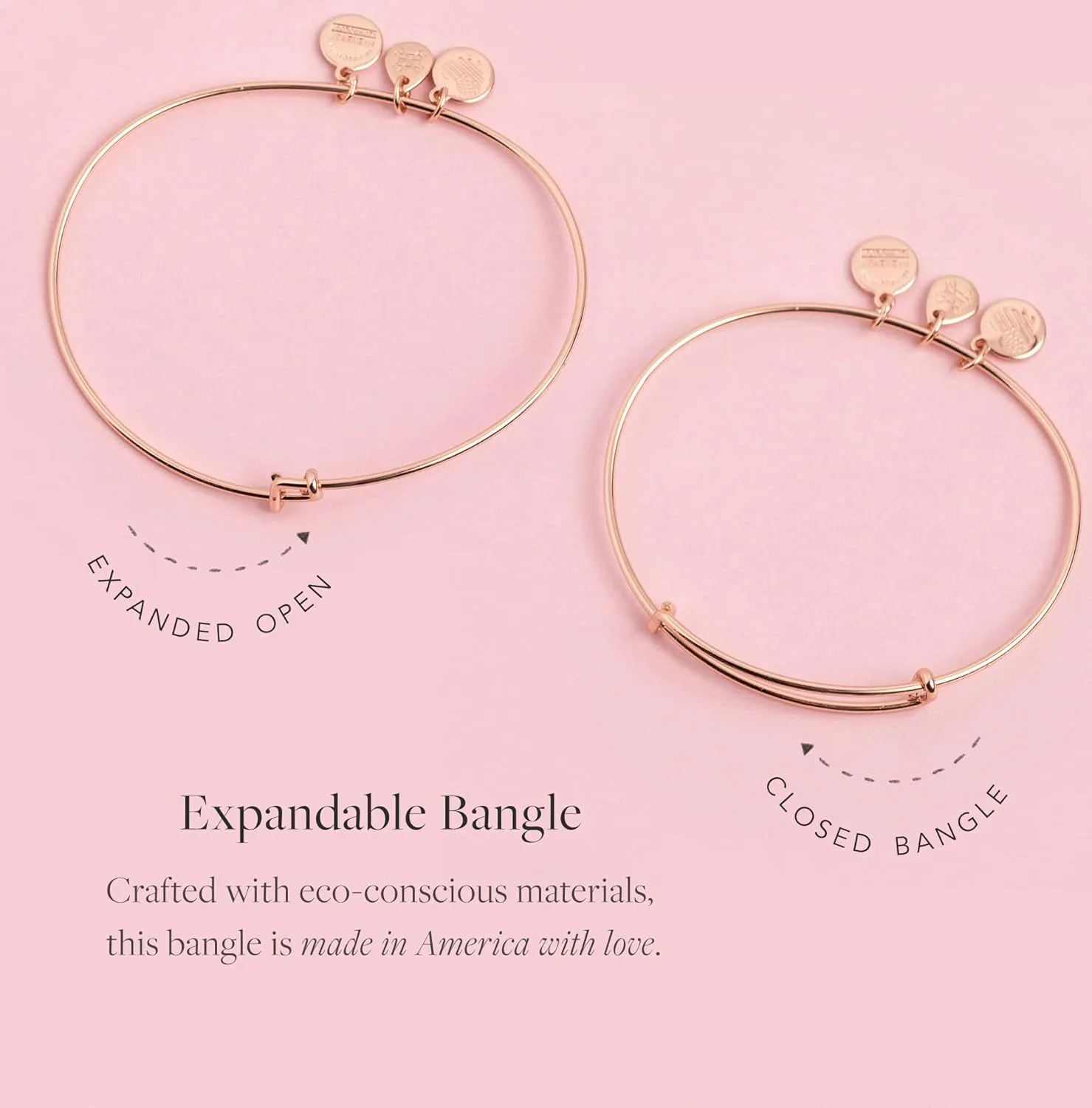 Alex and Ani Path of Symbols Expandable Bangle for Women, Starburst Charm, Rafaelian Finish, 2 to 3.5 in