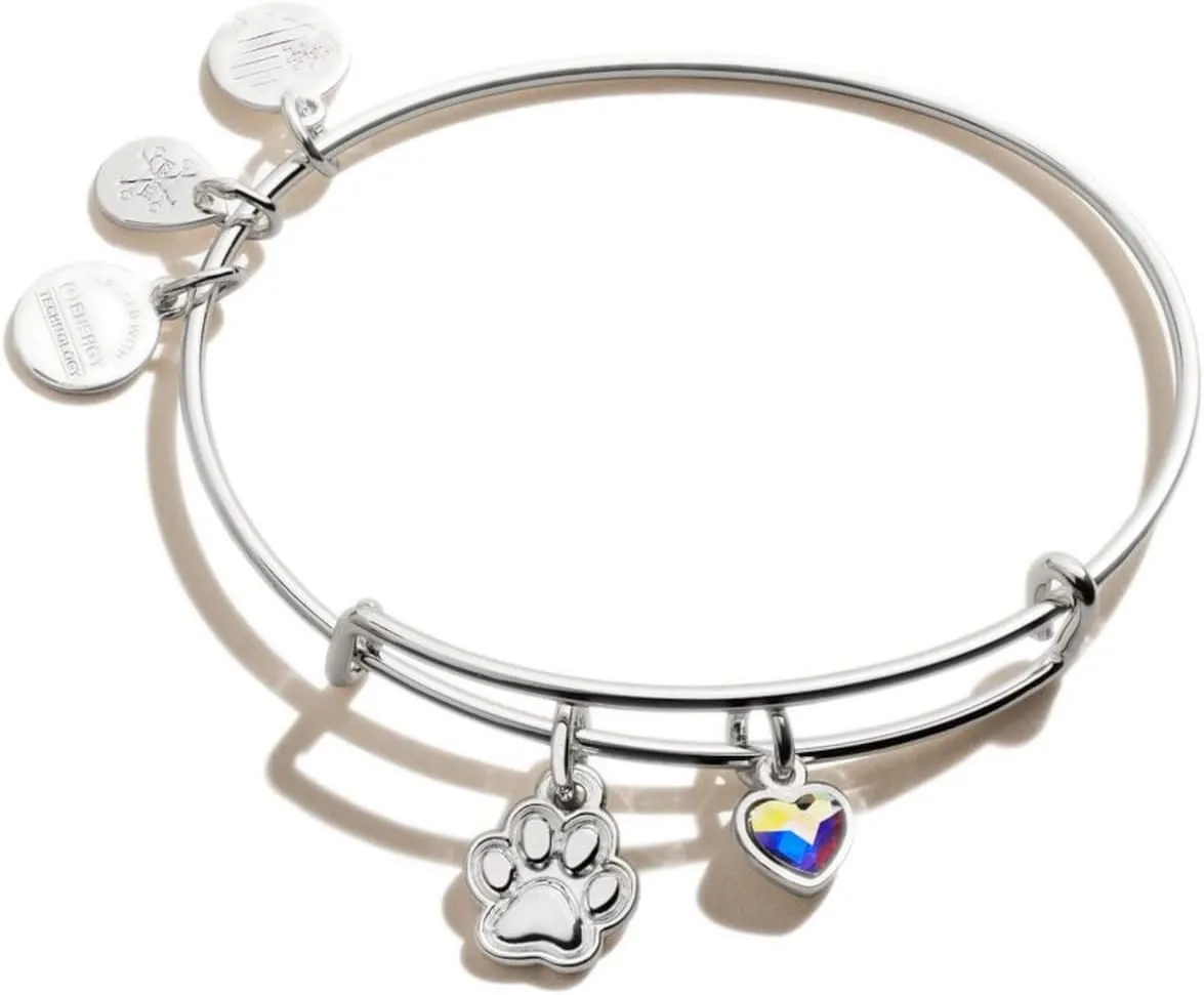 Alex and Ani Silver Paw Bangle