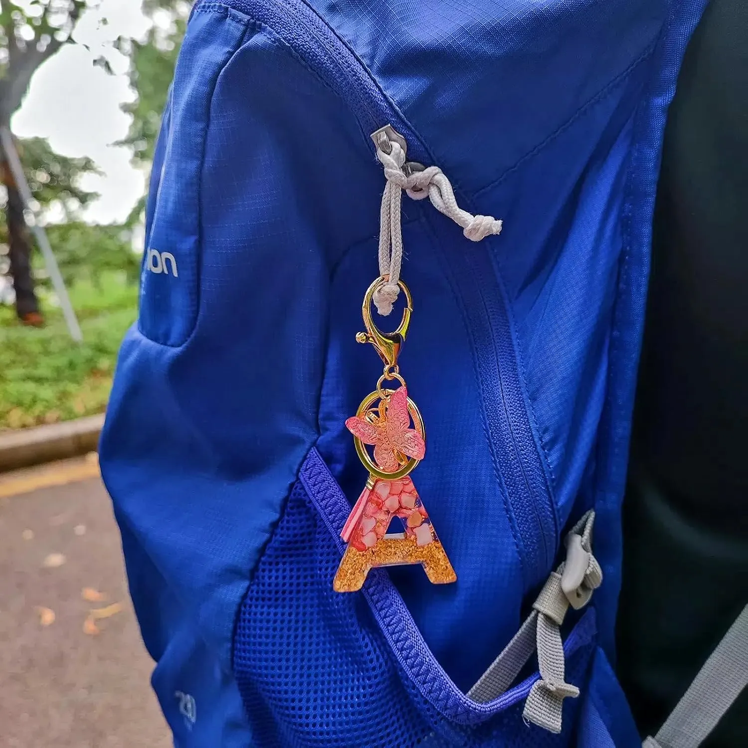 Alphabet Initial Letter Keychains for Women Girls Tassel Butterfly Cute Keychain for Backpack School Bag