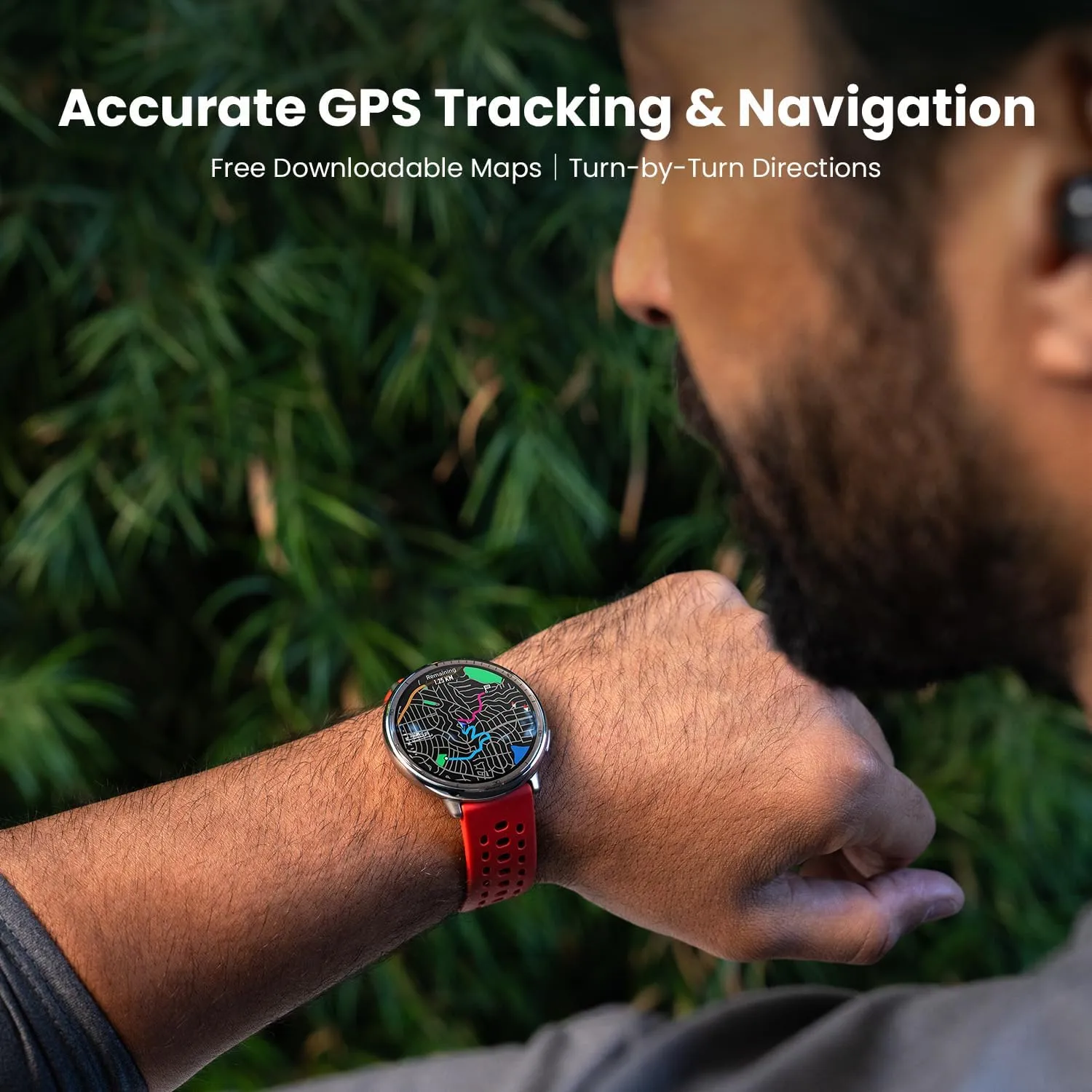 Amazfit Active 2 Smart Watch 44mm, 10 Day Battery, Fitness Tracker, Sleep Monitor, GPS Maps, 160  Sport Modes, Water Resistant, for Android & Apple iPhone, Sapphire Glass, Black Leather Strap