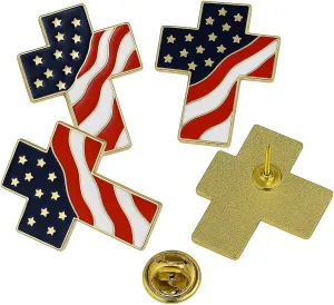American Flag Lapel Pin - Patriotic USA Flag Badge for Men & Women - Enamel Metal Pin for Veterans, Military, 4th of July, Election, Independence Day, Memorial Day, Suit, Hat, Jacket Accessories