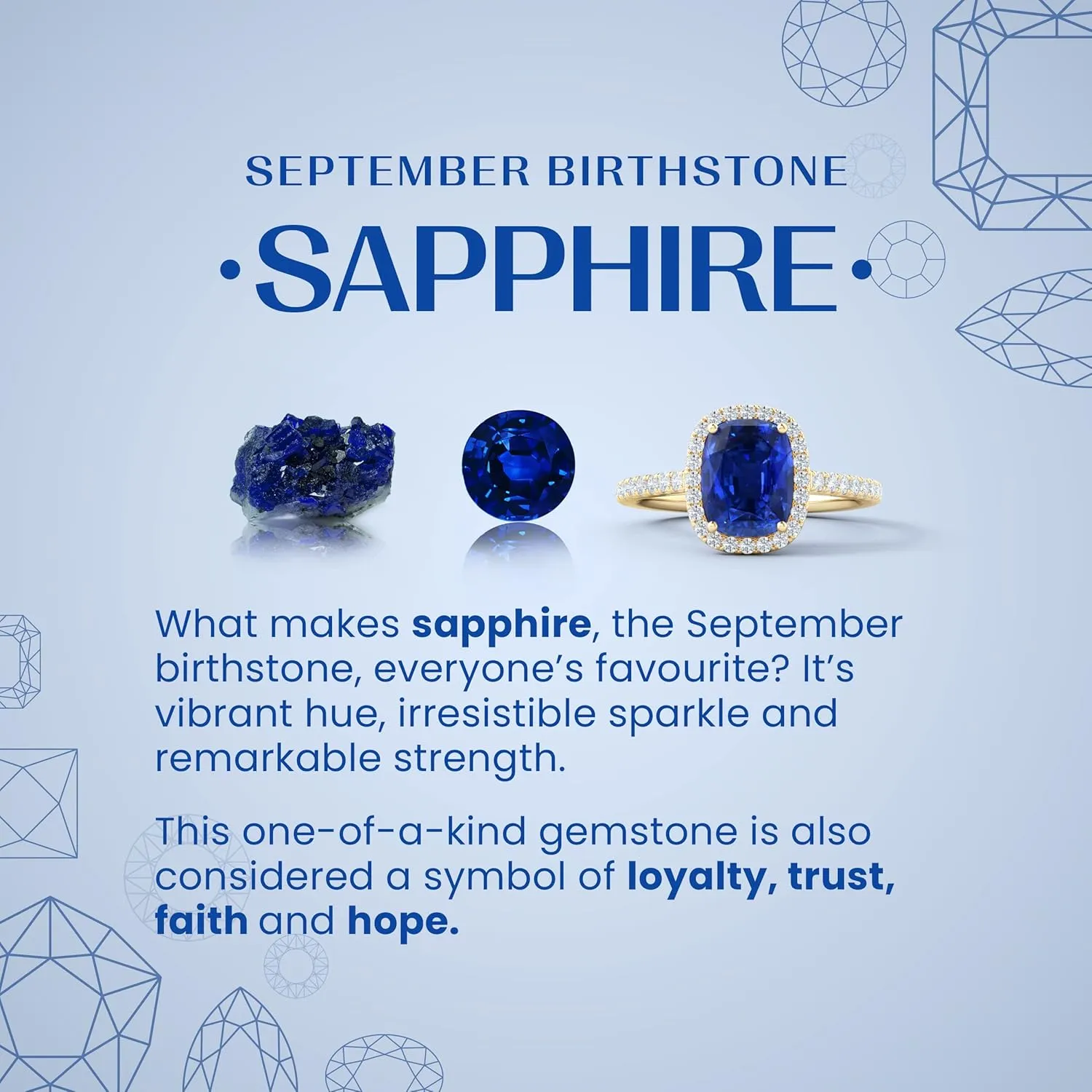 Angara Lab Grown Emerald-Cut Blue Sapphire Solitaire Pendant with Diamond in Silver / 14K Solid Gold/Platinum | September Birthstone, Birthday, Engagement, Anniversary Jewelry Gift for Women