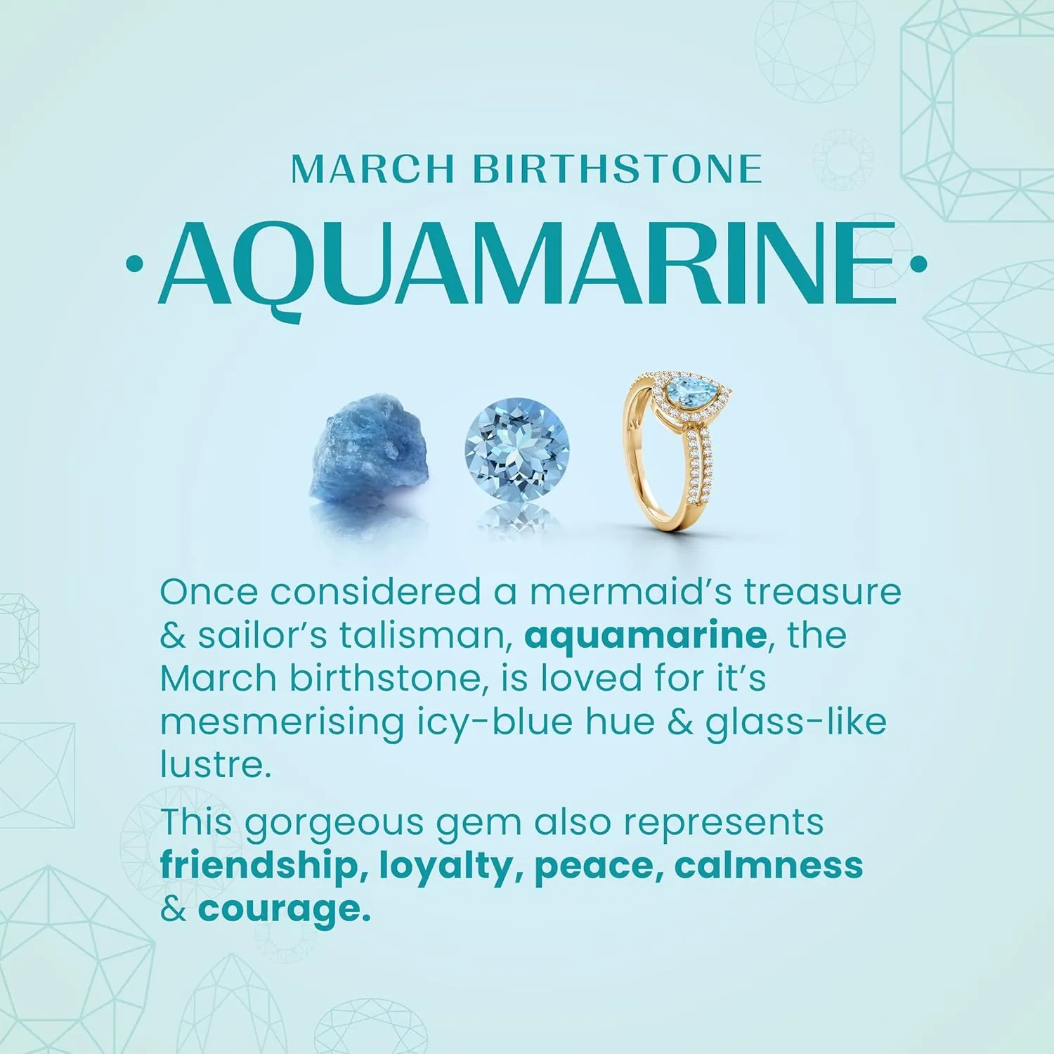 Angara Natural Aquamarine Adjustable Bracelet for Women in 14K Solid Gold | March Birthstone, Birthday, Engagement, Anniversary, Wedding Jewelry Gift for Women