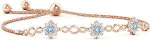 Angara Natural Aquamarine Adjustable Bracelet for Women in 14K Solid Gold | March Birthstone, Birthday, Engagement, Anniversary, Wedding Jewelry Gift for Women