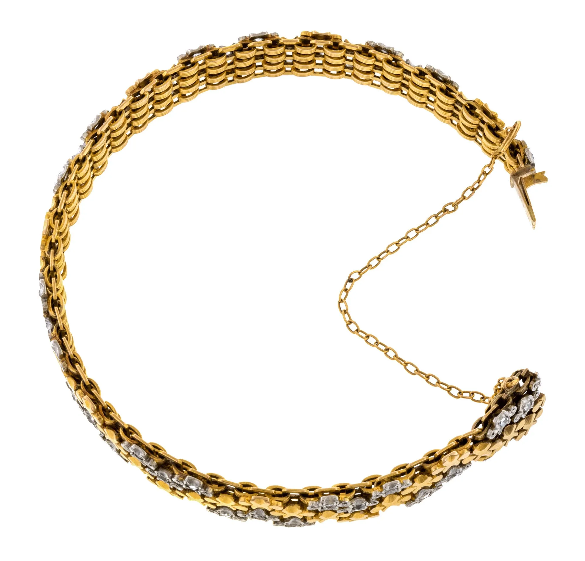 Antique French Rose Cut Diamond Bracelet